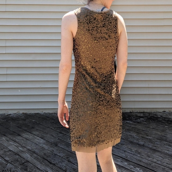Vintage 90's Y2k Sequin Cowl Neck Mini Dress - Picture 2 of 6